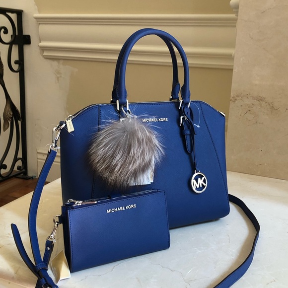 3pcs Michael Kors large Ciara Satchel&wallet&pom - Picture 2 of 8